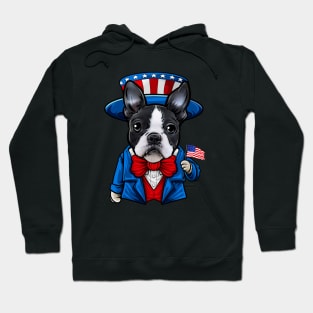 Fourth of July Boston Terrier Hoodie